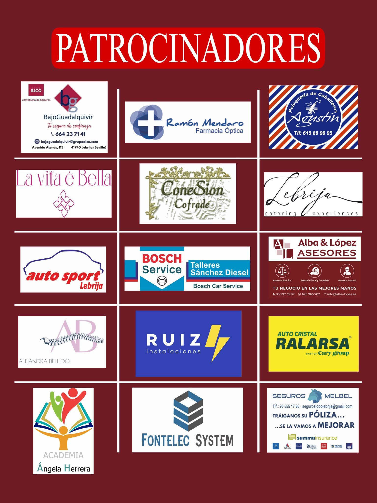 Patrocinadores del torneo